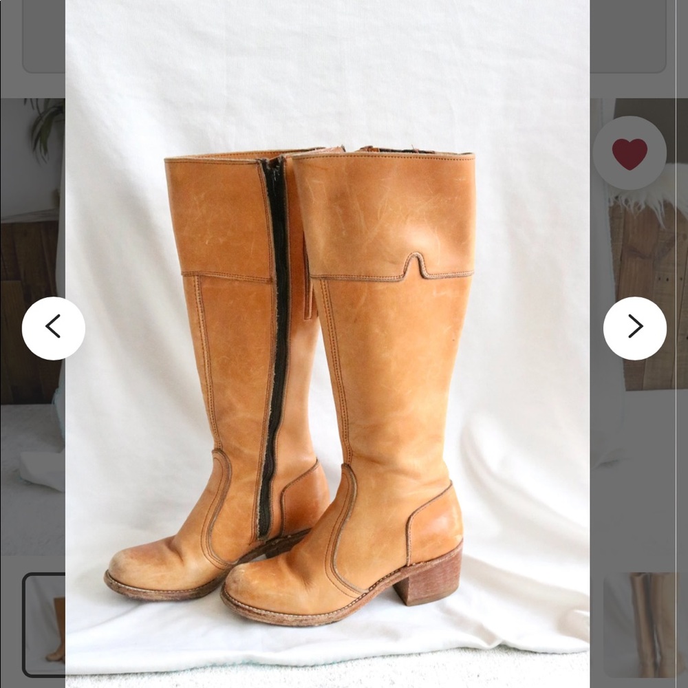 Vintage 70's leather campus boots